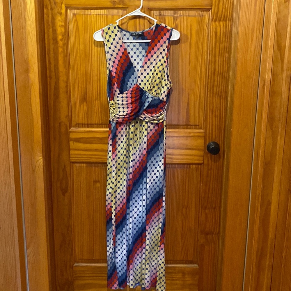 Rainbow Polkadot Maxi Dress